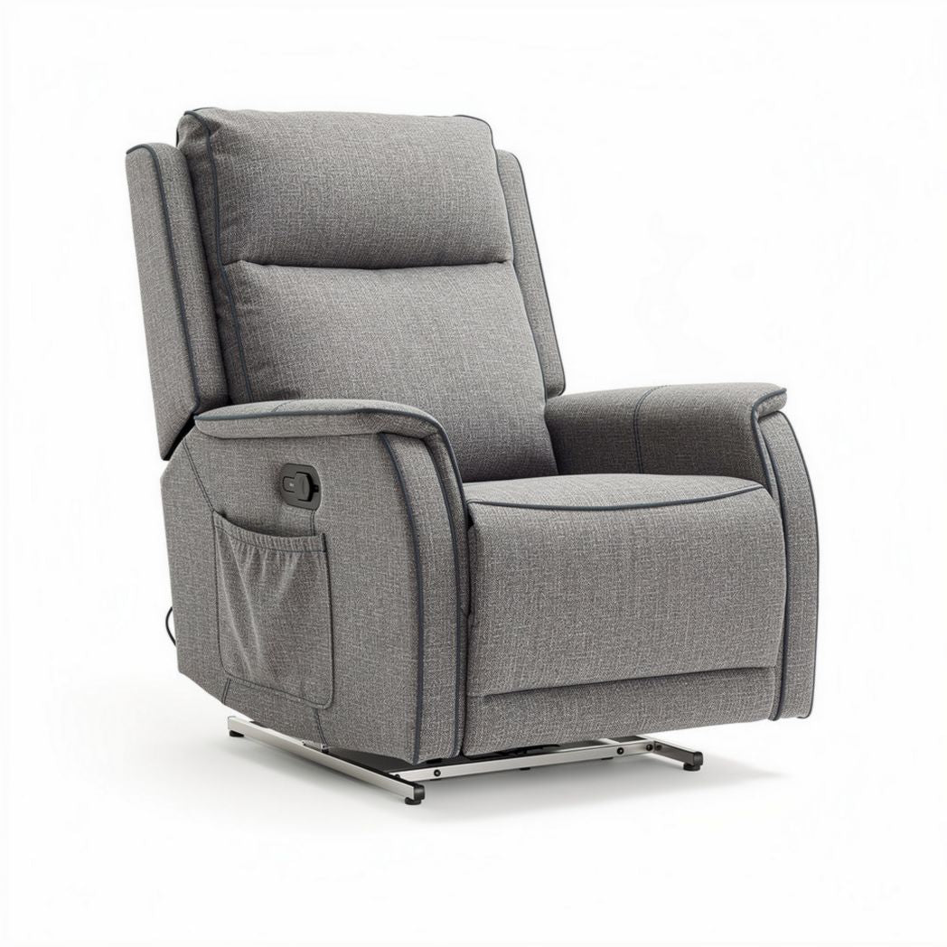 Fotel relaksacyjny z funkcją rozkładania do użytku w salonie z tkaniny - 90 x 85 x 100cm