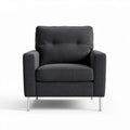 Fotel tapicerowany z tkaniny do użytku w salonie - 80 x 80 x 80cm
