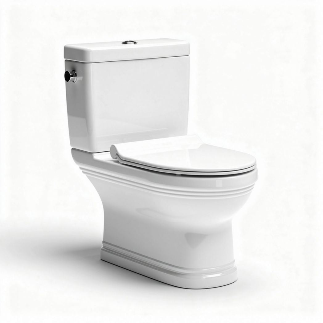 Toaleta ceramiczna do łazienki z systemem spłukiwania - 70 x 40 x 80cm